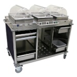 (Discontinued) Cadco CBC-HHH-L4 Heated Buffet Cart