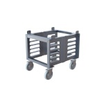 Cadco OST-34A-CS - Oven Stand, half size, short, mobile, open base with pan rack slides