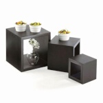 Cal-Mil 1915-96 - Bamboo Cube Riser Set, 3-piece, sizes: 9