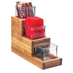 Cal-Mil 3612-4-99 - Madera Condiment Stair Step Display, 5-1/4
