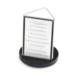 Cal-Mil 507 - Turn Table Card Holder, triangle, accommodates card size 4