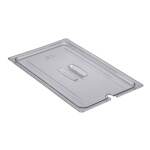 Cambro 10CWCHN135 - Food Pan Cover, full size, notched, with handle, clear
