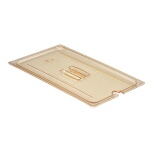 Cambro 10HPCHN150 - High Heat Food Cover, full size, notched, with handle, amber, (Case of 6)