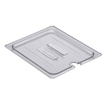 Cambro 20CWCHN135 - Food Pan Cover, 1/2 size, notched, with handle, clear