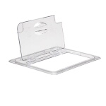 Cambro 20CWLN135 - Food Pan Cover, 1/2 size, notched, hinged, polycarbonate, clear, (Case of 6)