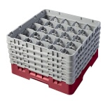Cambro 25S958416 - Glass Rack, with (5) extenders, 19-3/4
