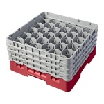 Cambro 30S800163 - Glass Rack, with (4) extenders, 19-3/4