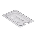 Cambro 40CWCHN135 - Food Pan Cover, 1/4 size, notched, with handle, clear, (Case of 6)