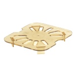 Cambro 60HPD150 - H-Pan Drain Shelf, 1/6 size, amber, (Case of 6)