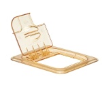 Cambro 60HPLN150 - Food Pan Cover, high heat, 1/6 size, amber, (Case of 6)