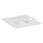 Cambro 60PPCHN190 - Food Pan Cover, 1/6 size, notched, with handle, translucent