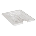 Cambro 80CWCHN135 - Food Pan Cover, 1/8 size, notched, with handle, clear, (Case of 6)