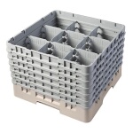 Cambro 9S1114184 - Glass Rack, with (6) extenders, 19-3/4