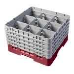 Cambro 9S958416 - Glass Rack, with (5) extenders, 19-3/4
