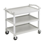 Cambro BC340KDLP480 - Utility Cart, open design, three shelves, 400 lb. capacity, speckled gray