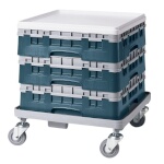 Cambro BR414414 - Dishwasher Rack, with extender, full size, (1) compartment, teal, (Case of 5)