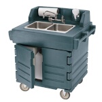 Cambro KSC402191 - Hand Sink Cart, with 2 compartment sink, granite gray