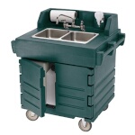 Cambro KSC402192 - Hand Sink Cart, with 2 compartment sink, granite green