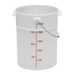 Cambro PWB22148 - Pail with Bail, 22 qt. capacity, stain resistant, white