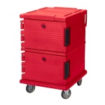 Cambro UPC1200158 - Food Pan Carrier, front loading, capacity 90 qt., hot red
