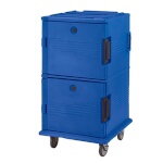 Cambro UPC1600SP186 - Food Pan Cart, front loading, capacity 120 qt., security package, navy blue