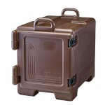 Cambro UPC300131 - Pan Carrier, front loading, capacity 36 qt., (2) handles, dark brown