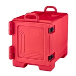 Cambro UPC300158 - Pan Carrier, front loading, capacity 36 qt., (2) handles, hot red