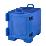 Cambro UPC300186 - Pan Carrier, front loading, capacity 36 qt., (2) handles, navy blue