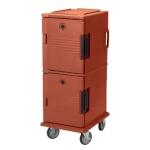 Cambro UPC800402 - Food Pan Carrier, front loading, capacity 60 qt., brick red