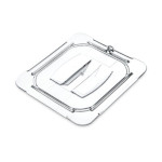 Carlisle 10310U07 - Universal Lid, for 1/6-size food pan, handled, solid, clear, (Case of 6)