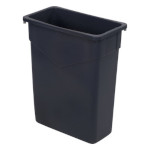 Carlisle 34201523 - Trimline Waste Container, 15 gallon, rectangular, polyethylene, gray, (Case of 4)