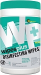 WipesPlus 33711 - Disinfecting Surface Wipes, 75 Count Canister, (Case of 6 Canisters)