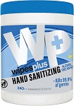 WipesPlus 33803 - Hand Sanitizing Alcohol Free Wipes, 240 Count Canister, (Case of 12 Canisters)