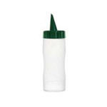 Araven 71276 - Squeeze Oil/Sauce Bottle, 12 oz., green cap, translucent, (Case of 16)