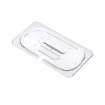 Araven 84029 - Universal Contact Lid, GN 1/3 size, notched, polycarbonate, clear, (Case of 6)