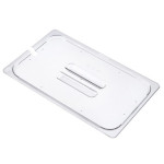Araven 84062 - Universal Contact Lid, GN 1/1 size, notched, polycarbonate, clear, (Case of 6)