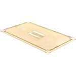 Carlisle 10410U13 - StorPlus High Heat Lid, for 1/1-size food pan, handled, solid, amber, (Case of 6)
