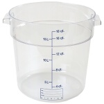 Carlisle 1076807 - Storplus Container, 18 qt., round, polycarbonate, clear, (Case of 6)