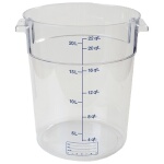 Carlisle 1076907 - Storplus Container, 22 qt., round, polycarbonate, clear