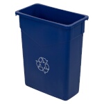 Carlisle 342015REC14 - Trimline Recycle Container, 15 gallon, rectangular, blue, (Case of 4)