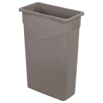 Carlisle 34202306 - Trimline Waste Container, 23 gallon, rectangular, beige, (Case of 4)