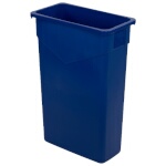 Carlisle 34202314 - Trimline Waste Container, 23 gallon, rectangular, polyethylene, blue, (Case of 4)
