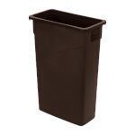 Carlisle 34202369 - Trimline Waste Container, 23 gallon, rectangular, polyethylene, brown