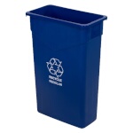 Carlisle 342023REC14 - Trimline Recycle Container, 23 gallon, rectangular, blue, (Case of 4)