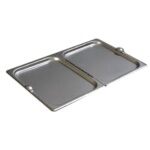 Carlisle 607000H - Steam Table Pan Cover, full size, solid, center hinged, end handles, (Case of 6)