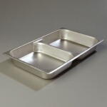 Carlisle 607002D - Steam Table Pan, full size, divided, 8 qt., 2-1/2