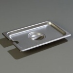 Carlisle 607140CS - Steam Table Pan Cover, 1/4 size, slotted, lift-off, recessed handle