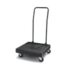 Carlisle C2236H03 - Glass Rack Dolly, 350 lb. capacity, with push handle, single-stack, black