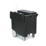 Carlisle IC222003 - Cateraide Mobile Ice Caddy, 200 lb. capacity, insulated, front faucet, black
