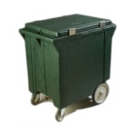 Carlisle IC222008 - Cateraide Mobile Ice Caddy, 200 lb. capacity, insulated, front faucet, forest green